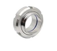 BYCIFRLG 1 pièce de Filetage SMS 38 mm, raccord Rond en Acier Inoxydable 304 for Soudure Bout à Bout, Boucle de Fil