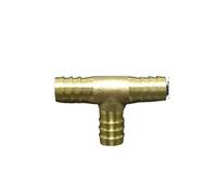 BYCIFRLG 10 PCS 14mm Hose Barb Tee 3 Ways Splicer Brass Hosetail Fitting Adapter Coupling Water Fuel