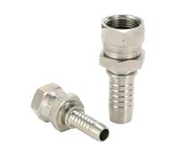BYCIFRLG 100pcs 22611D-08-08 BSPP Female 60 Degree Cone Seat Double Hexagon High Pressure Hydraulic Hose End Fittings