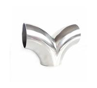 BYCIFRLG 108mm 4.25" Pipe OD Butt Welding Y-Shaped Elbow 3 Way SUS 304 Stainless Fitting Spliter Homebrew Beer Wine