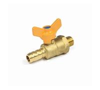 BYCIFRLG 10mm Hose Barb x 1/2" BSP Male Thread Brass Shut Off Ball Valve with Handle for Fuel Gas Water Oil Air