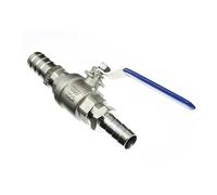 BYCIFRLG 10mm OD Hose Barb 304 Stainless Steel Two Way Drain Ball Valve for Water