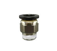 BYCIFRLG 10pc DN10 G 3/8" Male x Fit Tube OD 12mm Nickel Plated Brass Pneumatic Air Hose Quick Connector Push in Coupler Water Gas Oil