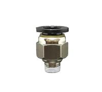BYCIFRLG 10PC DN6 G 1/8" Male x Fit Tube OD 10mm Nickel Plated Brass Pneumatic Air Hose Quick Connector Push in Coupler Water Gas Oil