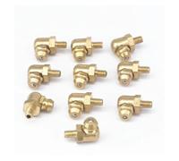 BYCIFRLG 10pc M4 Metric Male Thread 90 Degrees Brass Fitting