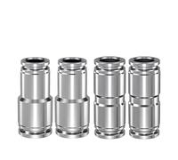 BYCIFRLG 10Pcs 304 Stainless Steel Pneumatic Fitting PU Straight PG Reducer Quick Connector 4 6 8 10 12mm Air Compressor Hose Joint(PG12-10)