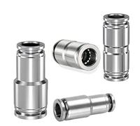 BYCIFRLG 10Pcs 4mm 6mm 8mm 10mm 12mm PU/PG Pneumatic Fitting 304 Stainless Steel Press Push in Quick Connector Release Air Fitting(PG12-10)