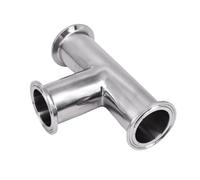 BYCIFRLG 12.7/19/25/32/38/45/51mm Pipe OD 0.5" 1.5" 2" Tri Clamp Tee 3 Way Connector Pipe Fitting SUS304/316 Stainless (SUS316,63MM OD K77.5MM_T Type)