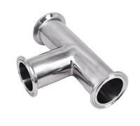 BYCIFRLG 12.7/19/25/32/38/45/51mm Pipe OD 0.5" 1.5" 2" Tri Clamp Tee 3 Way Connector Pipe Fitting SUS316 Stainless (89MM OD K106MM_T Type)