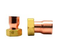 BYCIFRLG 12.7mm Welding Copper Tube to Female BSPP 1/2" Thread Hex Bushing Pipe Fitting Thickening