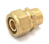 BYCIFRLG 14x18mm IDxOD x 1/2" BSP Male PEX-AL-PEX Tube Straight Brass Compression Pipe Fitting Connector