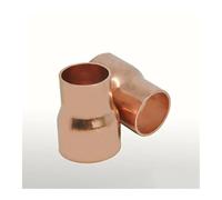 BYCIFRLG 15mmX10mm Inner Diameter Copper End Feed Straight Reducing Coupling Plumbing Fitting Scoket Weld Water Gas Oil
