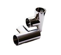 BYCIFRLG 16mm Pipe OD Butt Welding Tee 3 Way SUS 304 Stainless Steel Fitting Spliter Homebrew Beer Wine