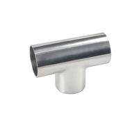 BYCIFRLG 16mm Pipe OD Butt Welding Tee 3 Way SUS 316L Stainless Steel Fitting Spliter Homebrew Beer Wine