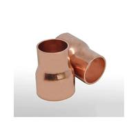 BYCIFRLG 16mmX6.35mm Inner Diameter Copper End Feed Straight Reducing Coupling Plumbing Fitting Scoket Weld Water Gas Oil