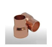 BYCIFRLG 16mmX8mm Inner Diameter Copper End Feed Straight Reducing Coupling Plumbing Fitting Scoket Weld Water Gas Oil