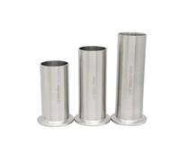 BYCIFRLG 19-102mm 1.5"-4'' Tri Clamp x 80 100 120 mm Length Butt Weld Ferrule SUS316L Stainless Steel Pipe Fitting (80MM_102K119)