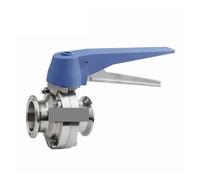 BYCIFRLG 19 25 32 38 45 51mm Pipe OD x 1.5" 2" Tri Clamp Squeeze Trigger Flow Control Valve SUS 304 Stainless Brewing(38mm Ferrule 50.5)