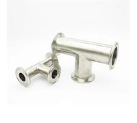 BYCIFRLG 19mm 25mm 32mm 38mm 45mm 51mm 57mm 63mm 76mm 89mm 102mm OD 304 Stainless Steel Ferrule Tee Pipe Fitting Fit Tri Clamp(76mm Ferrule 91mm)