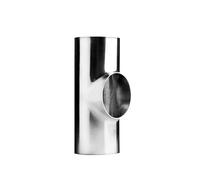 BYCIFRLG 19mm 25mm 32mm 38mm 45mm 51mm 57mm 63mm 76mm 89mm 102mm OD 304 Stainless Steel Weld Flat Tee Pipe Fitting for (25x1.5mm)