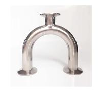BYCIFRLG 19mm 3/4" Pipe OD 1.5" Tri Clamp U Shaped Bend 3 Way SUS 304 Stainless Fitting Spliter Homebrew Beer