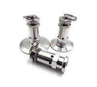 BYCIFRLG 1pc 0.2MPA Fixed 64MM Ferrule Tri Clamp1.5-2" Exhaust 304 Stainless Steel Valve Suitable