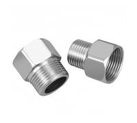 BYCIFRLG 1pc 1/2" BSP Female Male Thread Extend 40mm Reducing Butt Joint Coupler Plumbing Fittings