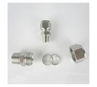 BYCIFRLG 1PC 1/2" NPT Male x 10mm OD Double Ferrule Compression Union Connector Stainless 304