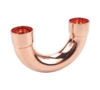 BYCIFRLG 1pc 16mmx0.8mmx48mm ID Weld Socket End Feed Solder 180 Degree Bend Pure Copper Pipe Fitting