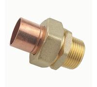 BYCIFRLG 1pc 1I2-10mm Brass BSP Male Thread + Copper Fitting Straight Union Nut Socket Welding Pipe Connector