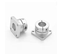BYCIFRLG 1pc 20mm Round Square Compact Flanged Type Cast with Slit Shaft Supports Linear Motion Automation Components dia6/8