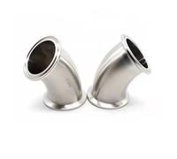 BYCIFRLG 1pc 3/4"-4"(19mm-102mm) Tri Clamp 1.5" 2" 2.5" 3" 3.5" 4" 45 Degree Elbow SUS304 Stainless Pipe Fitting Connector (76mm x Ferrule 91)