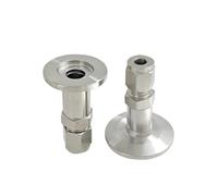 BYCIFRLG 1PC 3/8" Tube VCR Compression Union x KF50 Vacuum SUS304 Stainless Pipe Fitting