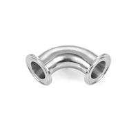 BYCIFRLG 1pc 304 Stainless Steel 45 Degree Elbow Pipe Fitting OD 12.7X Flange 25.4