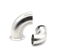 BYCIFRLG 1pc 38mm 51mm Pipe OD Butt Weld x 1.5" 2" Tri Clamp SS304 Stainless Steel 90 Degree Elbow Pipe Fitting Home Brew Beer Wine(38mm x Ferrule 50.5)
