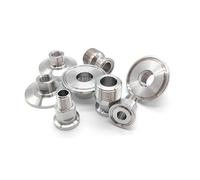 BYCIFRLG 1pc Female Thread 1I4 inch Ferrule 25.4mm Stainless Steel Three Clamp Homemade Water Oil