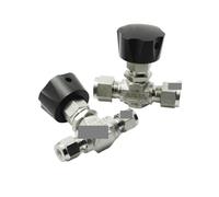 BYCIFRLG 1PC Fit 6mm OD Tube Compression Needle Valve Crane 316 Stainless Steel Gas Flow Control Forged 3000 PSI