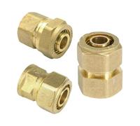 BYCIFRLG 1pc Fit Tube I.DxO.D 26x32mm - 3/4" BSP Female PEX-AL-PEX Tube Straight Brass Pipe Fitting