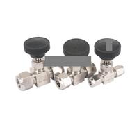 BYCIFRLG 1PC Fit Tube O/D 10mm 304 Stainless Shut Off Valve Flow Control Needle Valve Compression Fitting
