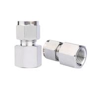 BYCIFRLG 1PC Fit Tube OD 3 mm to 1/4" BSPP Female Thread 304 Stainless Steel Double Ferrule Pipe Fitting