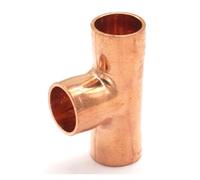 BYCIFRLG 1pc I.D 6.35x0.8mm Copper End Feed Tee 3 Ways Pipe Adapter Air Conditioner Refrigeration Water Heater