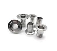 BYCIFRLG 1pc KF16 Vacuum Clamp Hose OD 6mm 304 Stainless Steel Flange Pipe Fitting