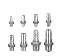 BYCIFRLG 1pc M12x1.25 Metric Male to 8mm Hose Nipple 304 Stainless Steel Pipe Fitting Air Water Gas