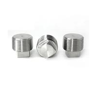 BYCIFRLG 1pc NPT BSPT 1/8'' - 2'' Male Thread 304 Stainless Steel Four Corner End Cap SS304 Solid Oil Water Pipe Fitting(BSPT,1-1/2")