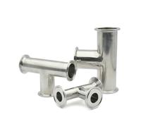BYCIFRLG 1PC OD19-108mm Pipe Outer Diameter 304 316L Stainless Steel Tee Tee Sleeve 50.5-119MM Installed 1.5 "-4" Tri Clamp(19mm Ferrule 50.5,SS316L)