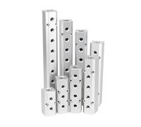 BYCIFRLG 1PC (Port to Port 32mm) 30x30mm G1/2 in G1/4 Out 2-12 Way Aluminium Alloy Distributor Manifold Splitter Block Pneumatic Air Fitting(8 Ways 30x30mm)
