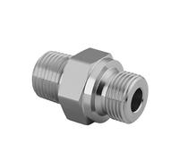 BYCIFRLG 1pc SS316 Male NPT to Male BSPP Thread 1/8" 1/4" 3/8" 1/2" 3/4" Hex Nipple 3000psig 20MPa Pipe Fitting Stainless Steel(0.25 in x 0.25 in)