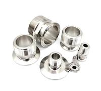 BYCIFRLG 1PC Tri clamp 50,5 mm NPT mâle SS304 en Acier Inoxydable raccord connecteur Virole en Acier Inoxydable 3/4"