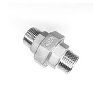 BYCIFRLG 1PCS 304 Stainless Steel Union Joint Coupling 1/4" 3/8" 1/2" 3/4" 1" 1-1/4" 1-1/2" 2" BSP Female Male Thread Cast Pipe Fitting(M-M,2")