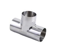 BYCIFRLG 1pcs Connector Type T Joint Welding Pipe Connection Fittings polishing SS 304 Stainless Steel(12.7MM)